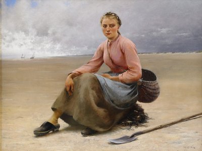 Oyster Picker - Brittany by August Hagborg